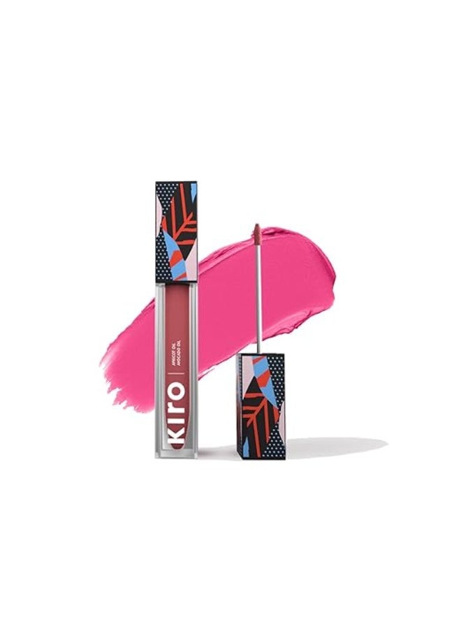 كيرو أحمر شفاه سائل غير لامع من كيرو، لون وردي مالح (وردي بطيخي)، 5 مل، مقاوم للانتقال، لون شفاه سائل، يدوم طويلاً، نباتي، خالٍ من البارابين، غني بزيت الأفوكادو، أحمر شفاه غير سام للون غني - Image 1